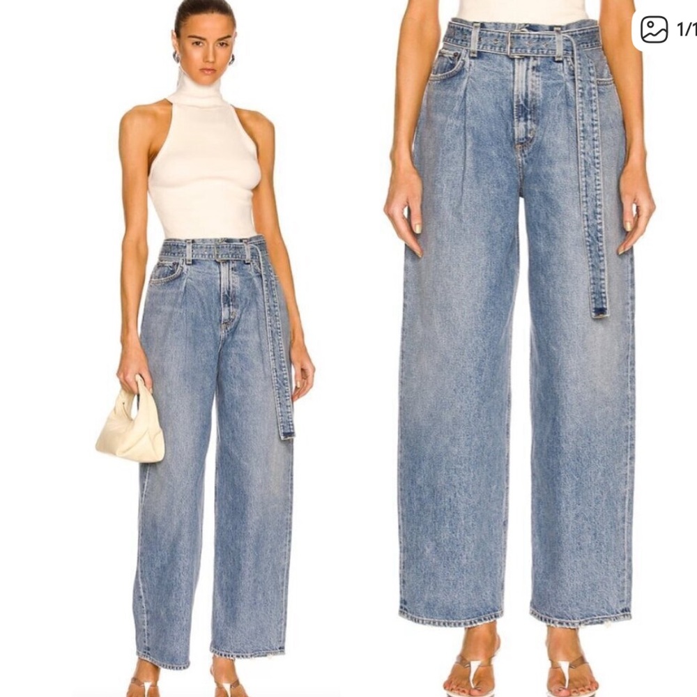 Agolde Belted Baggy Jeans